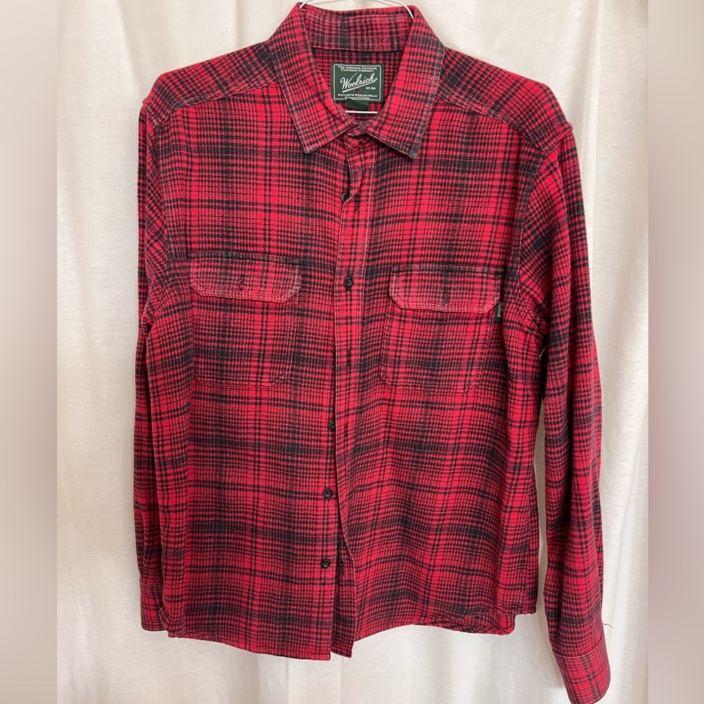 Woolrich Red and Black Checkered Men's Shirt